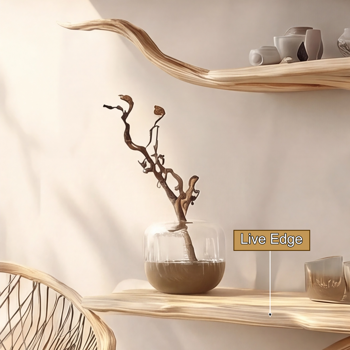 Aurevine Sculptural Solid Wood Tree Bookshelf - Timberustic Tree Bookshelf