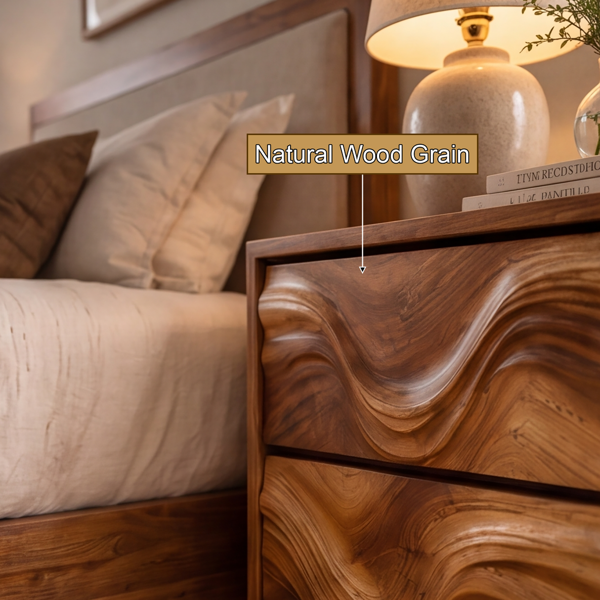 Aurevon Handcrafted Solid Wood Nightstand SPA324242 - Timberustic Nightstand