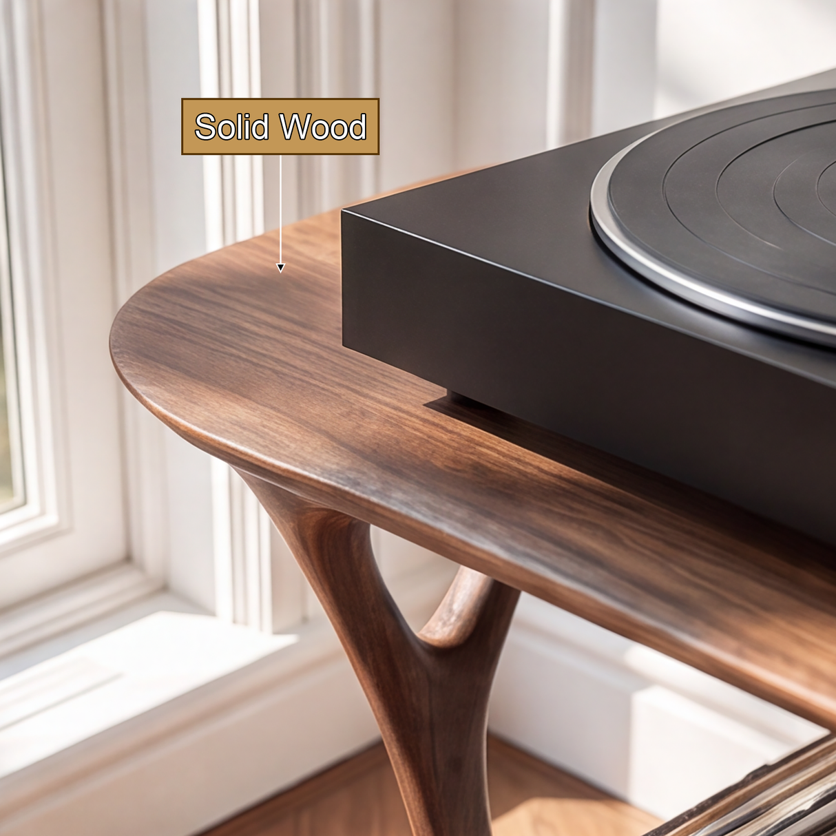 Aurevyn Handcrafted Solid Wood Record Player Stand SPA209241