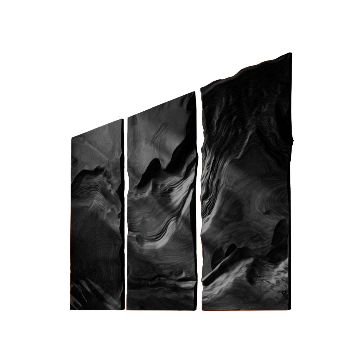 Aurexis Live Edge Solid Wood Wall Art Black - Timberustic Wall Art