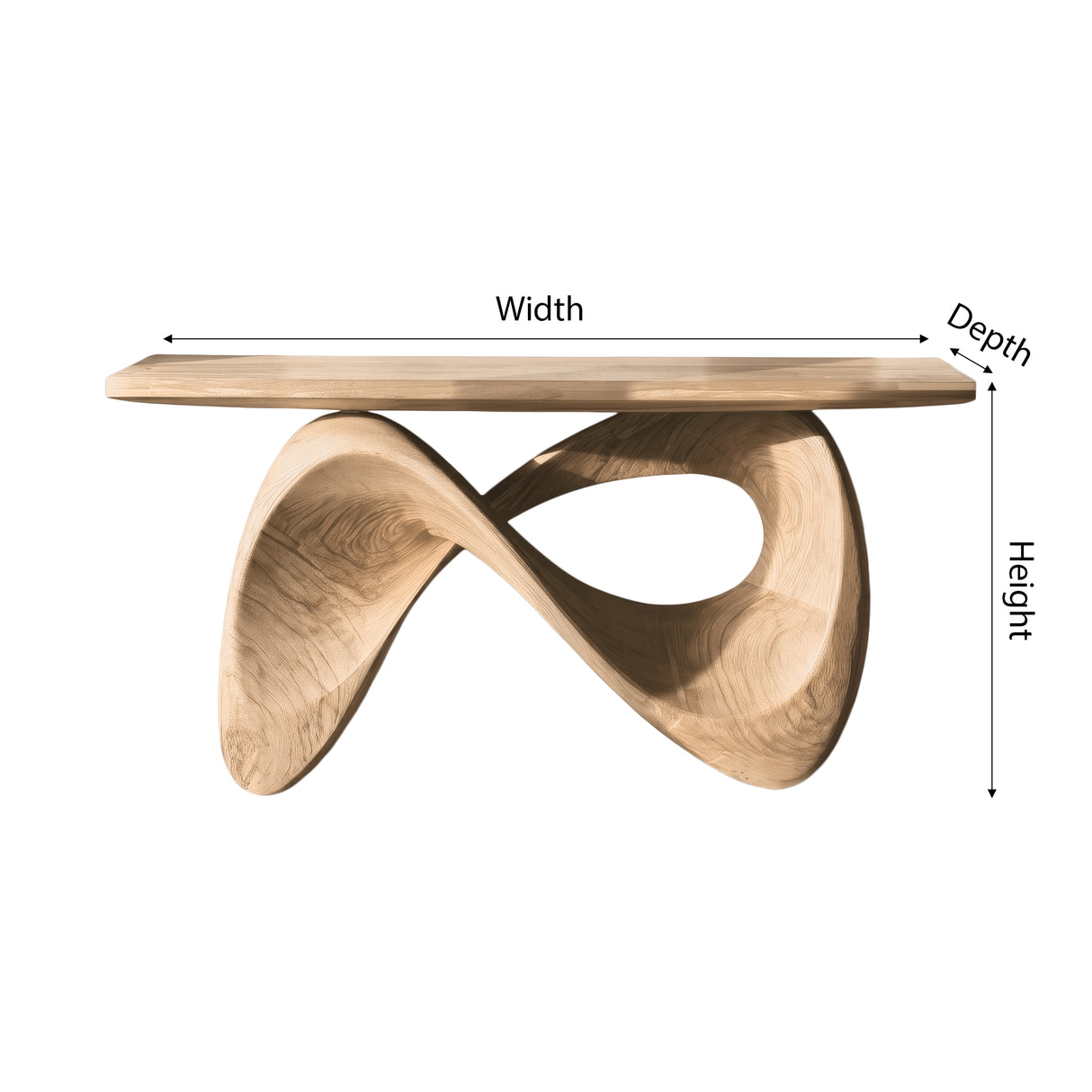 Aurexis Sculpted Solid Wood Console Table - Timberustic Console Table
