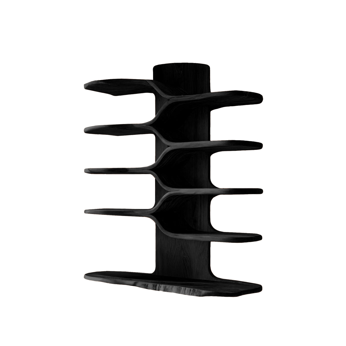Avenra Live Edge Solid Wood Floating Kitchen Shelf Black - Timberustic Kitchen Island