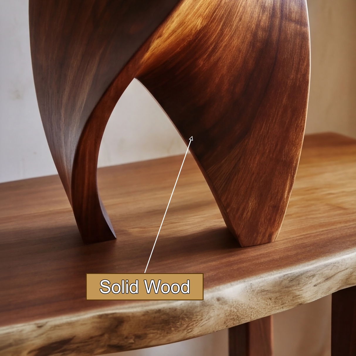 Avenra Sculpted Solid Wood Pedestal Stand - Timberustic Pedestal Stand