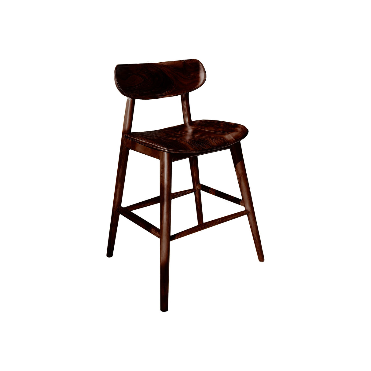 Averin Grove Solid Wood Bar Stool Dark Walnut - Timberustic Bar Stool