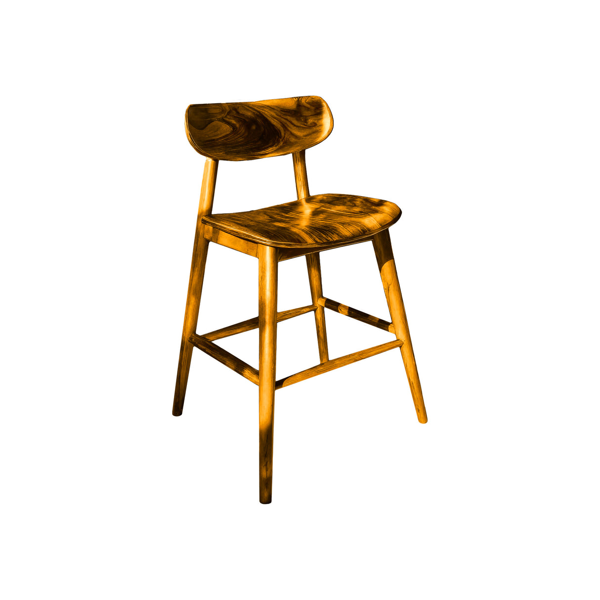 Averin Grove Solid Wood Bar Stool Teak - Timberustic Bar Stool