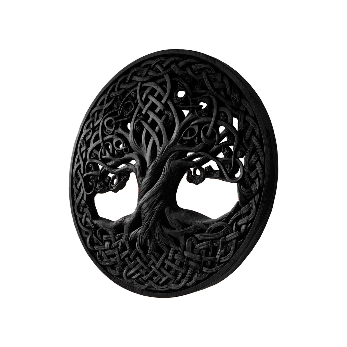 Averlyn Solid Wood Sculpted Wall Art Black - Timberustic Wall Art