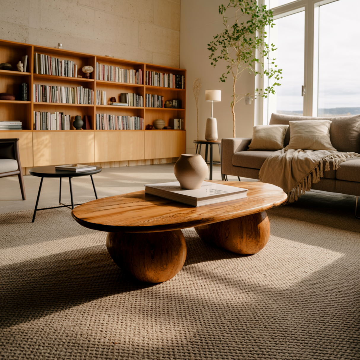 Averon Round Solid Wood Coffee Table - Timberustic Coffee Table