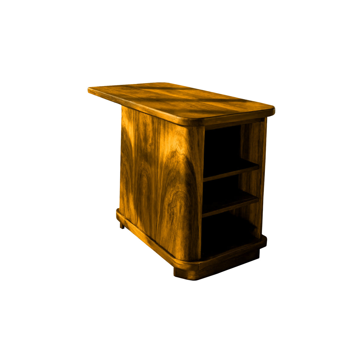 Belaro Solid Wood Handcrafted Bar Table with Storage Teak - Timberustic Bar Table with Storage