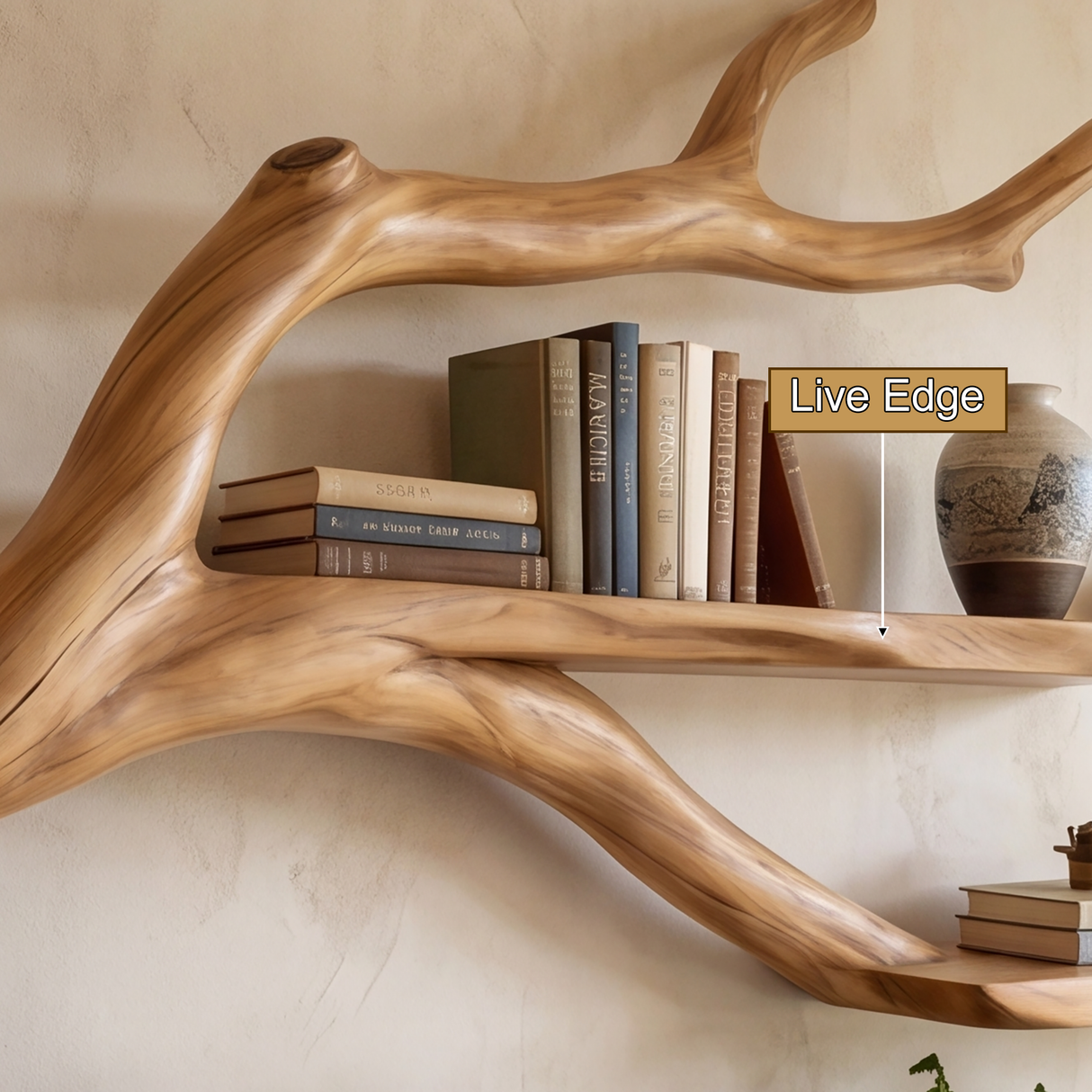 Brambleoak Handcrafted Solid Wood Tree Bookshelf