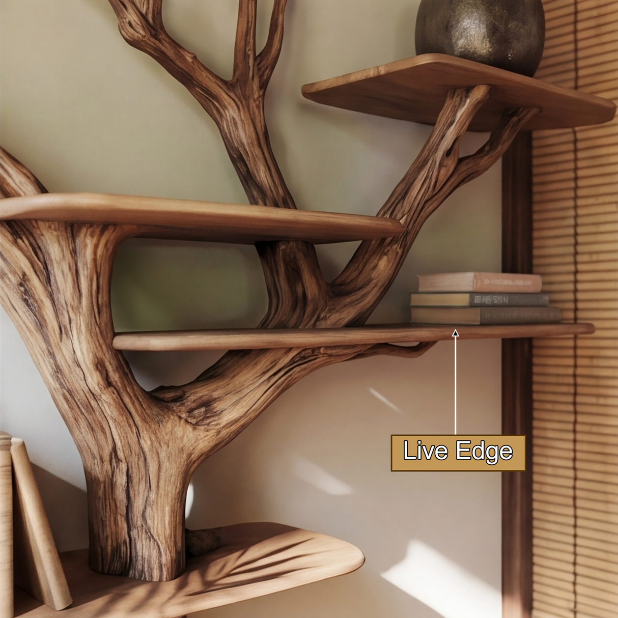 Branchline Solid Wood Tree Bookshelf - Timberustic Tree Bookshelf