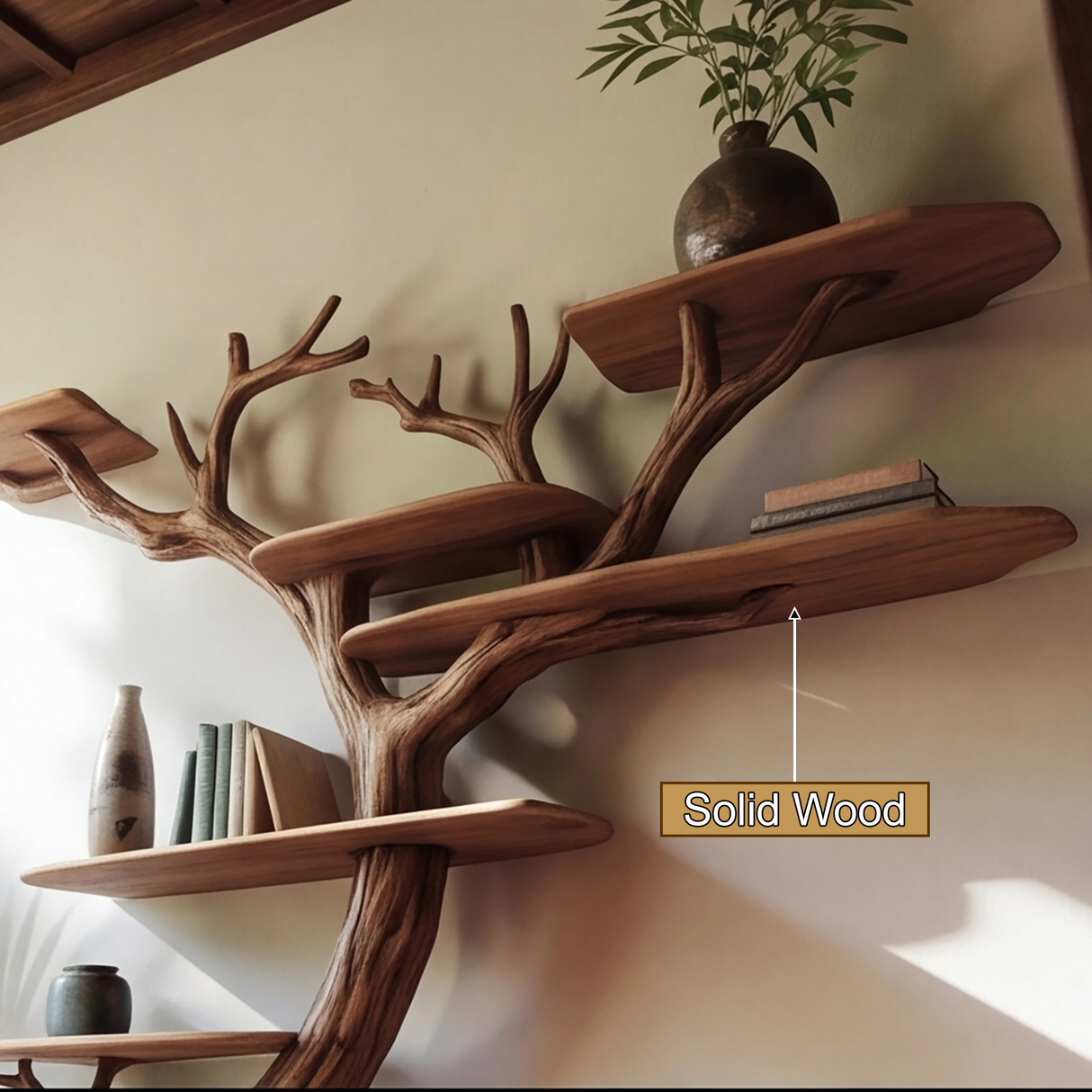 Branchline Solid Wood Tree Bookshelf - Timberustic Tree Bookshelf