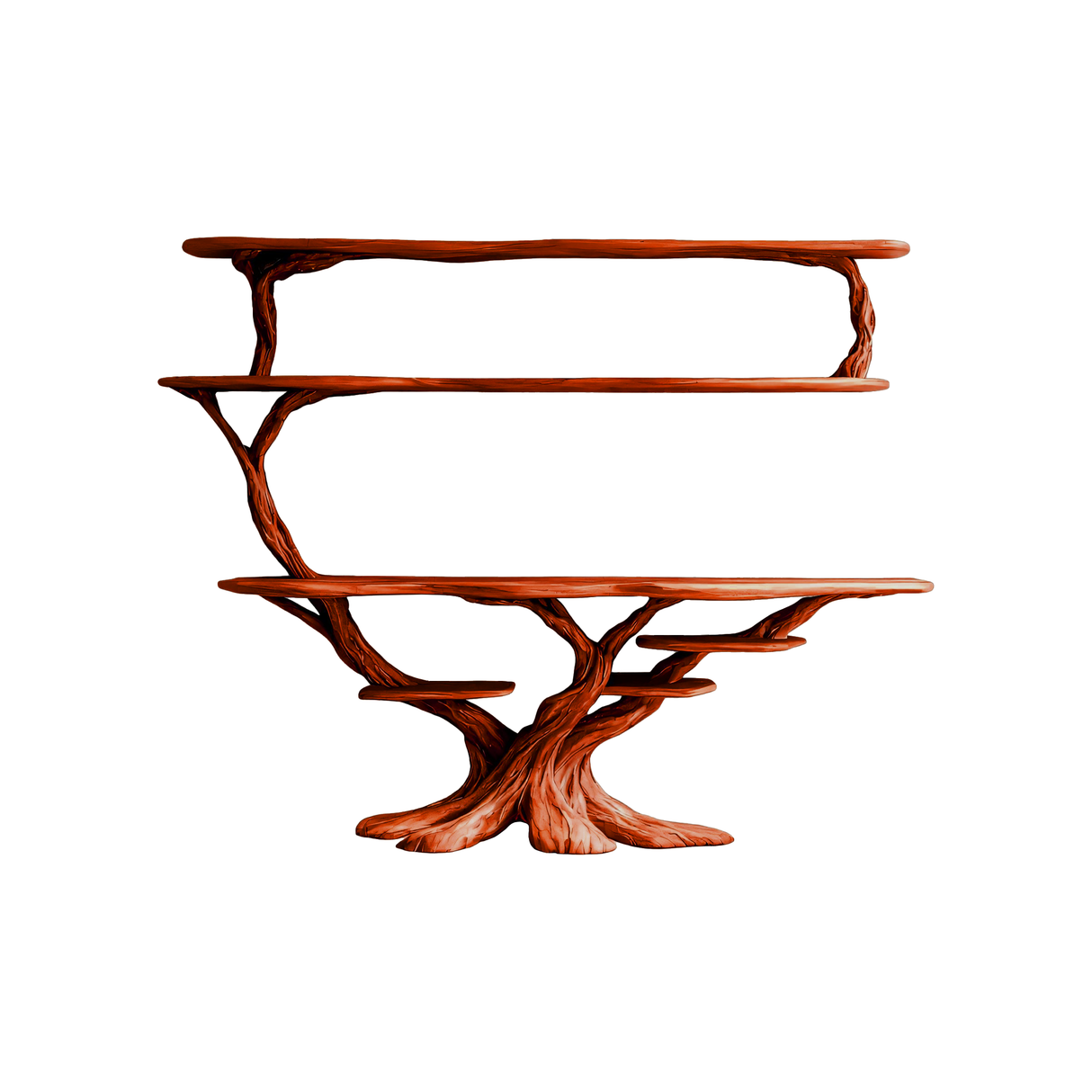 Branford Grove Solid Wood Console Table with Shelves Mahogany - Timberustic Console Table with Shelves