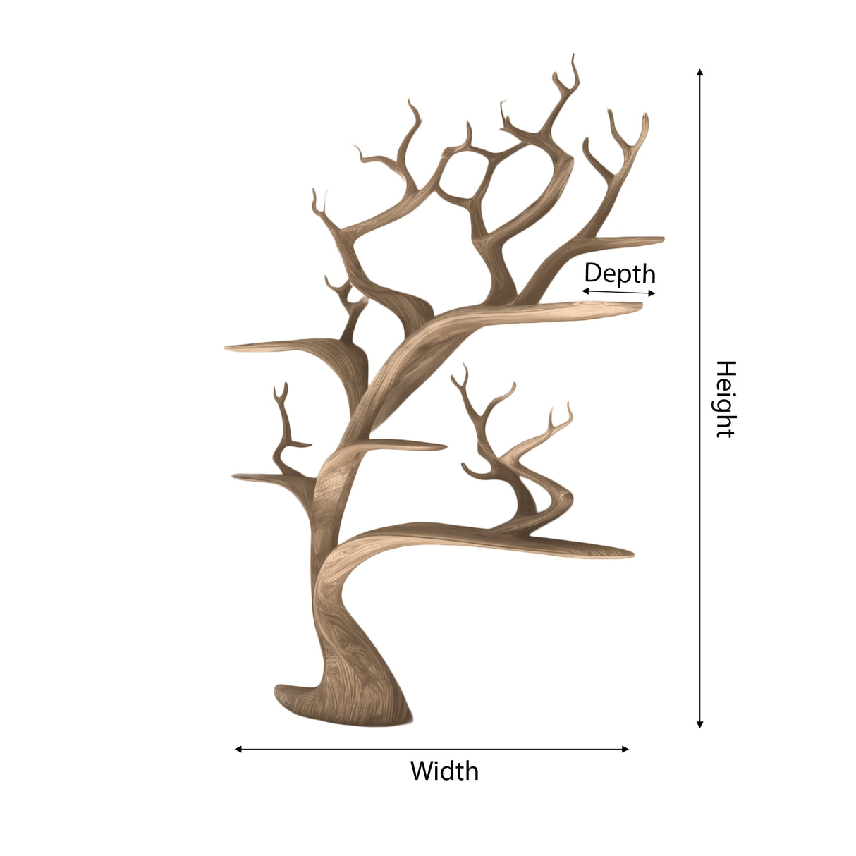 Branthollow Handcrafted Solid Wood Tree Bookshelf