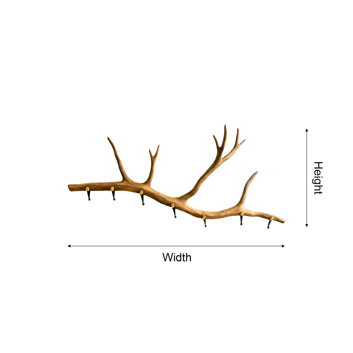 Branvia Sculpted Solid Wood Branch Wall Hook Rack