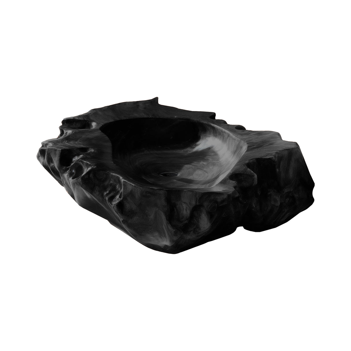 Bravion Live Edge Solid Wood Vessel Sink Black - Timberustic Vessel Sinks