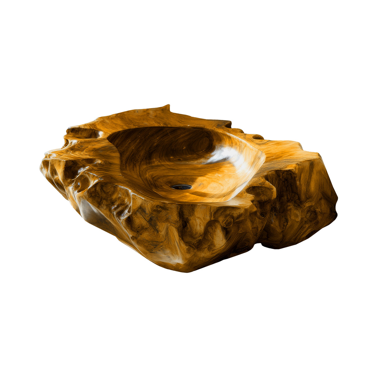 Bravion Live Edge Solid Wood Vessel Sink Teak - Timberustic Vessel Sinks