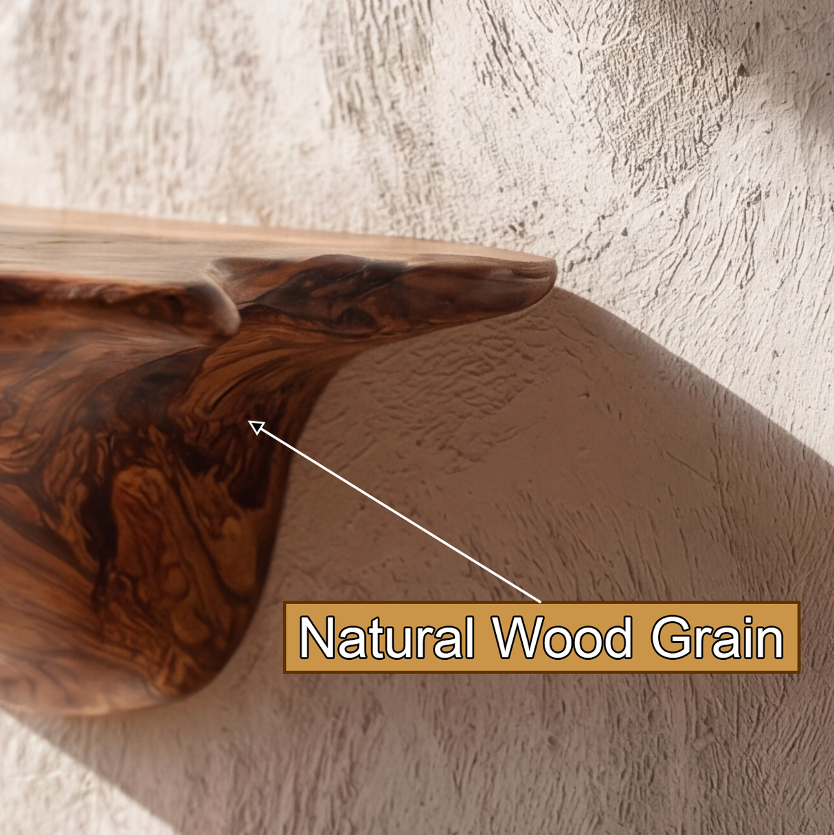 Bravion Sculpted Solid Wood Mushroom Floating Shelf SPA354332 - Timberustic Floating Shelf