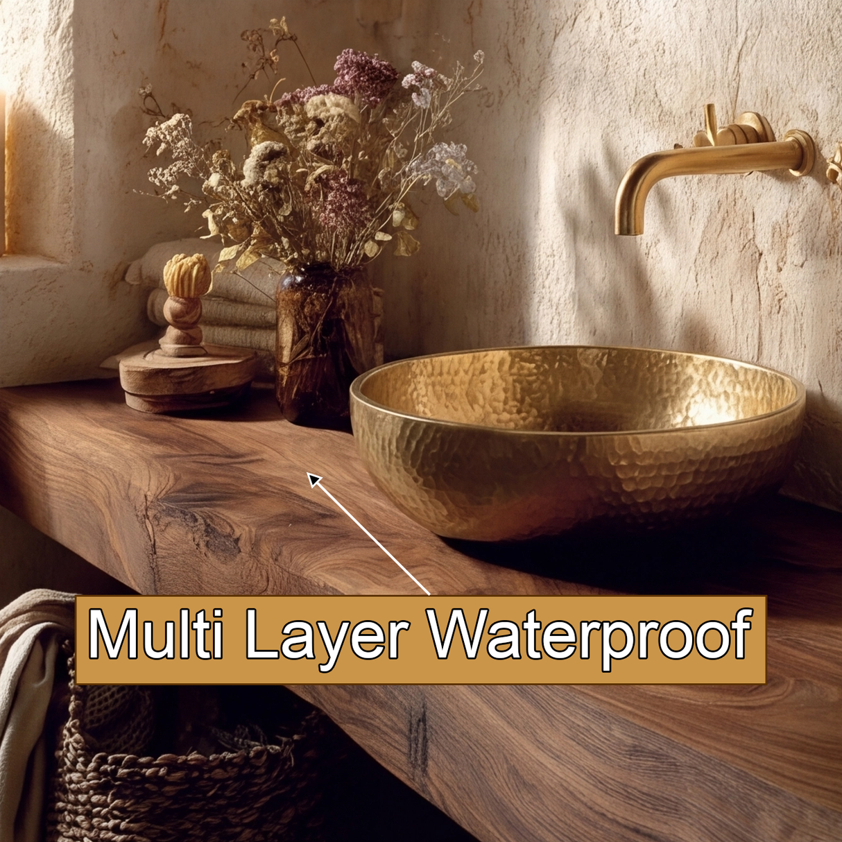 Bravon Solid Wood Floating Bathroom Vanity SPA120266 - Timberustic Floating Bathroom Vanity