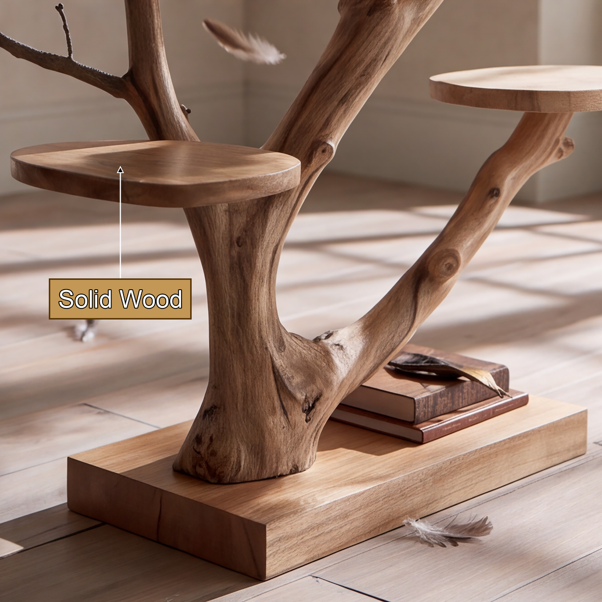 Brindleaf Handcrafted Tree Branch Parrot Stand SPA823568 - Timberustic Tree Branch Parrot Stand