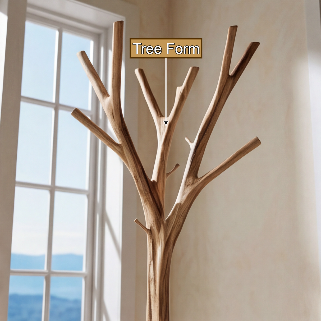Brindlewood Sculpted Solid Wood Tree Coat Rack - Timberustic Tree Coat Rack