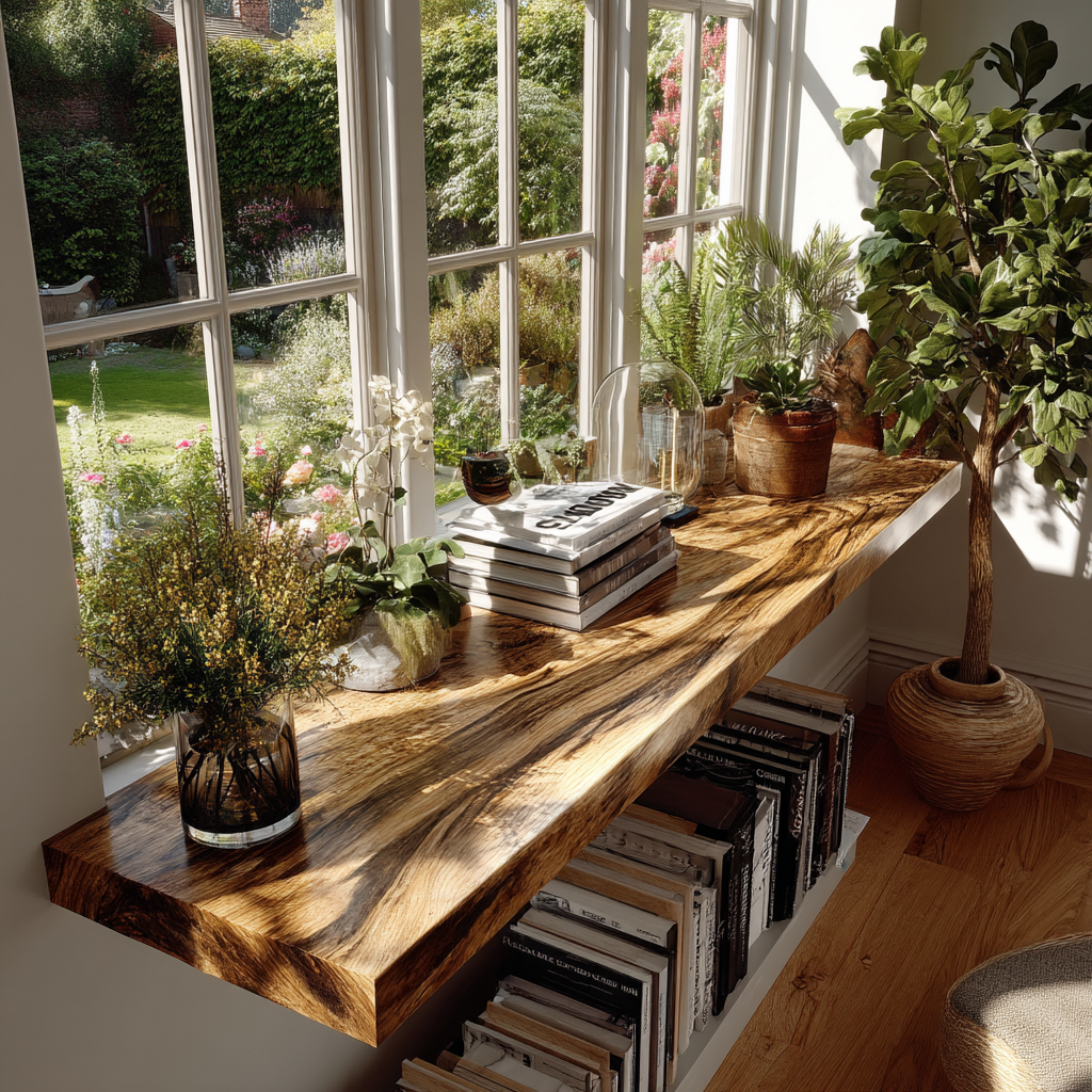 Caelith Live Edge Solid Wood Floating Shelf SPA126497 - Timberustic Floating Shelf