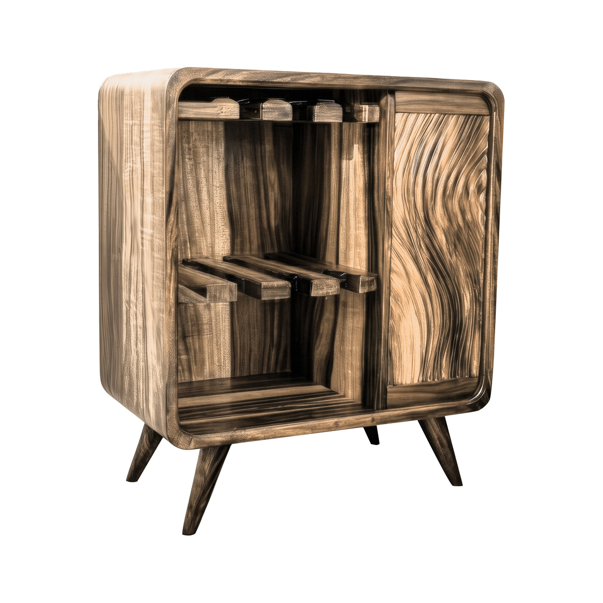 Caelmont Handcrafted Solid Wood Bar Cabinet