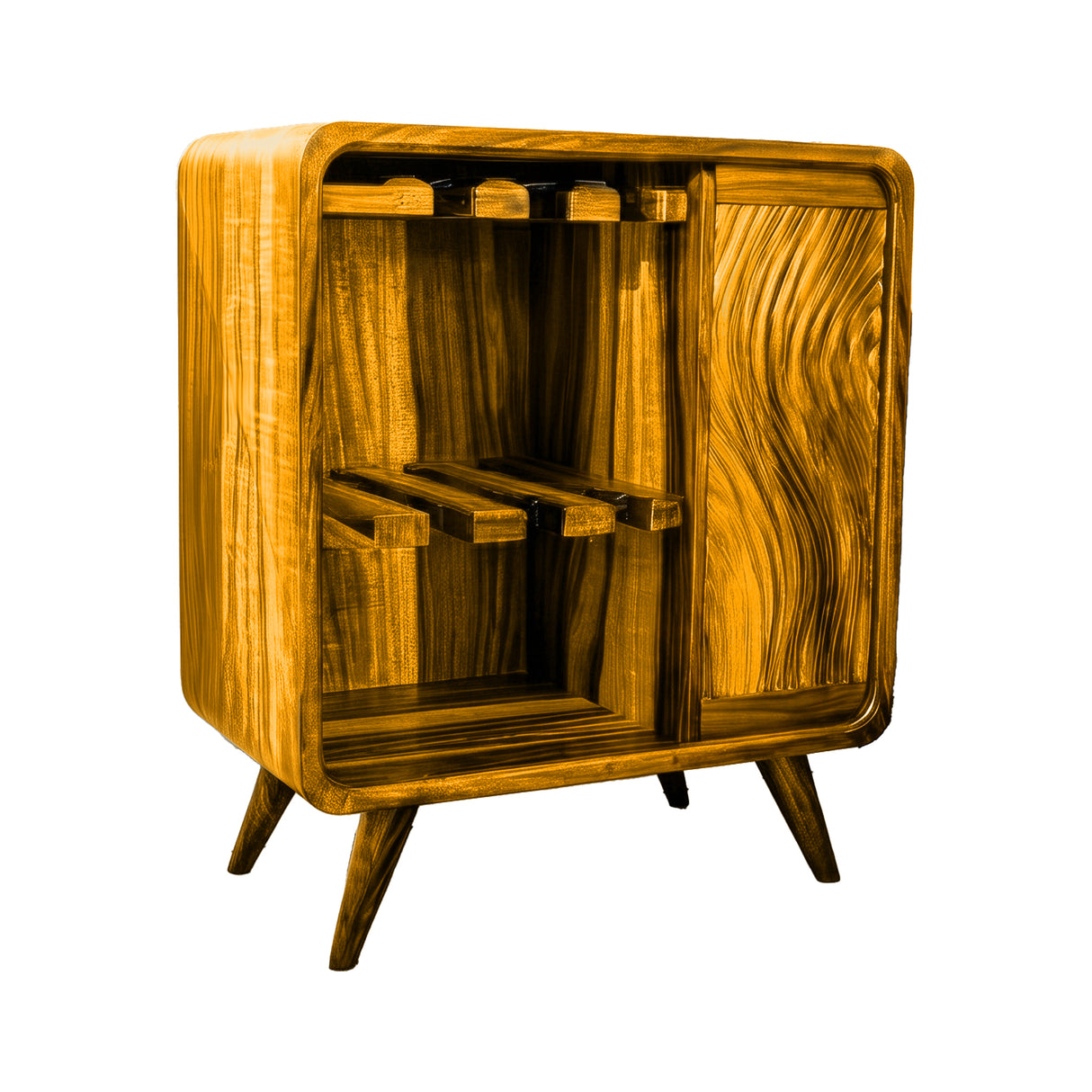 Caelmont Handcrafted Solid Wood Bar Cabinet