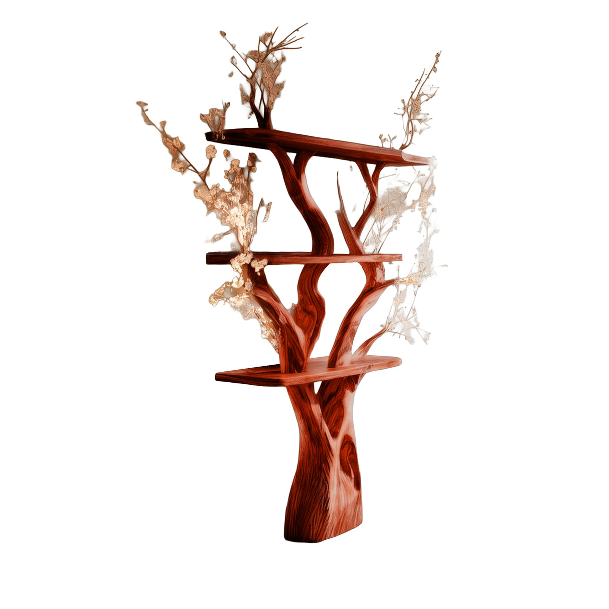 Caelroot Handcrafted Solid Wood Tree Bookshelf