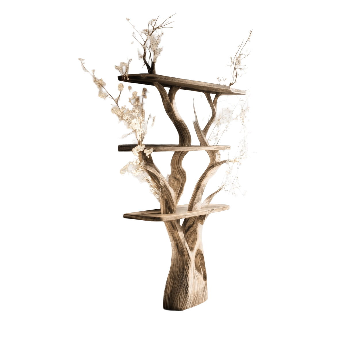 Caelroot Handcrafted Solid Wood Tree Bookshelf