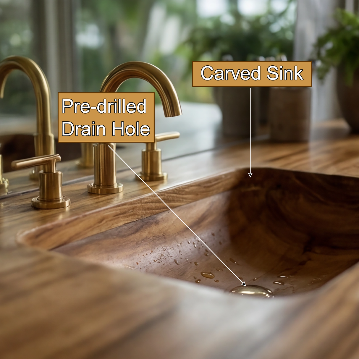 Caelthar Live Edge Solid Wood Floating Bathroom Vanity with Integrated Sink SPA264589 - Timberustic Floating Bathroom Vanity with Integrated Sink