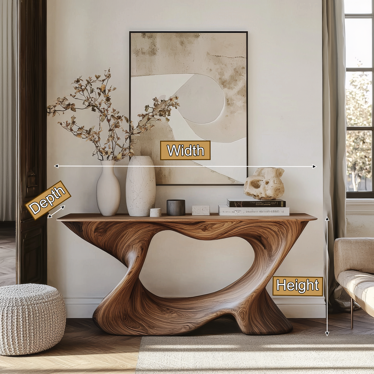 Caelthor Organic Solid Wood Console Table - Timberustic Console Table