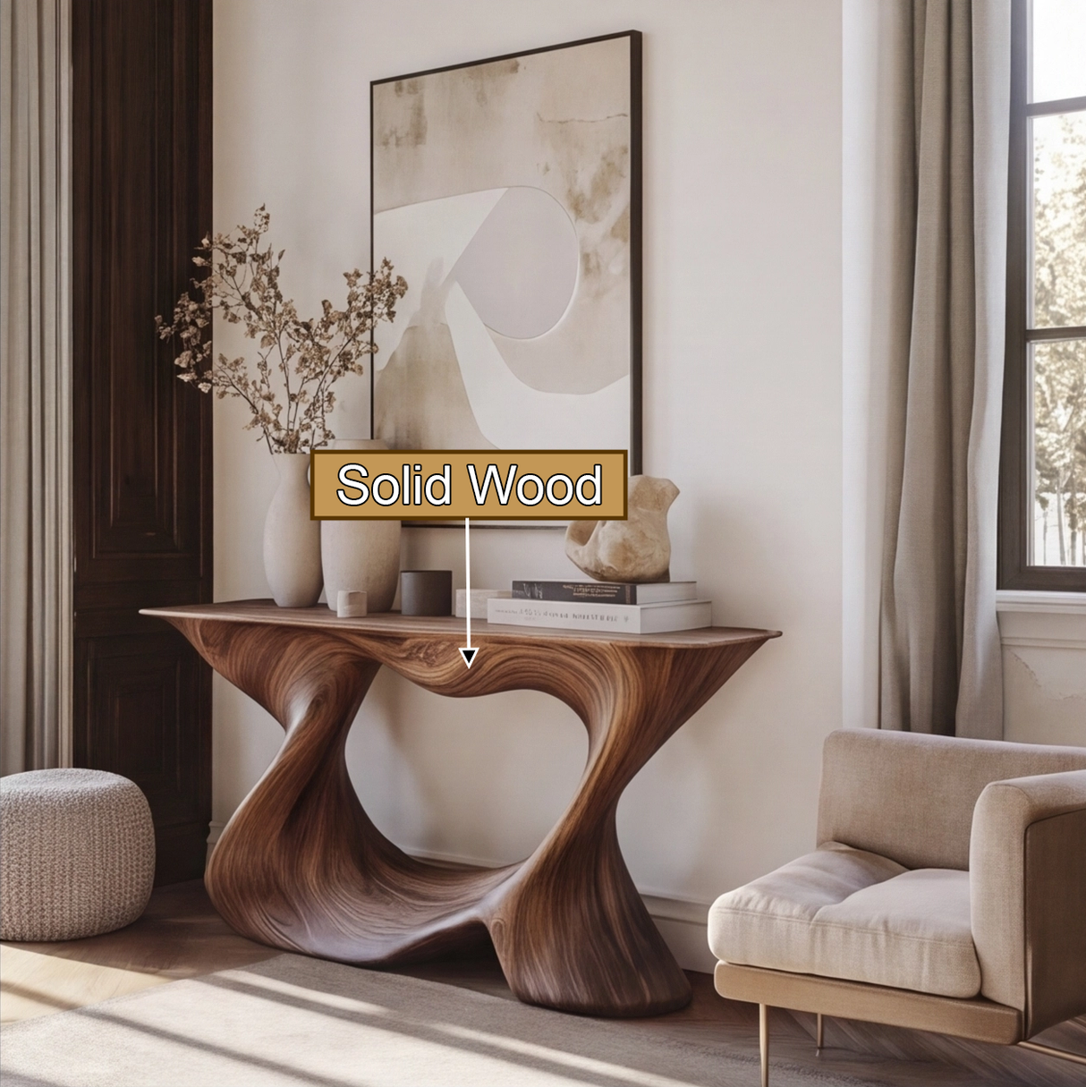 Caelthor Organic Solid Wood Console Table - Timberustic Console Table