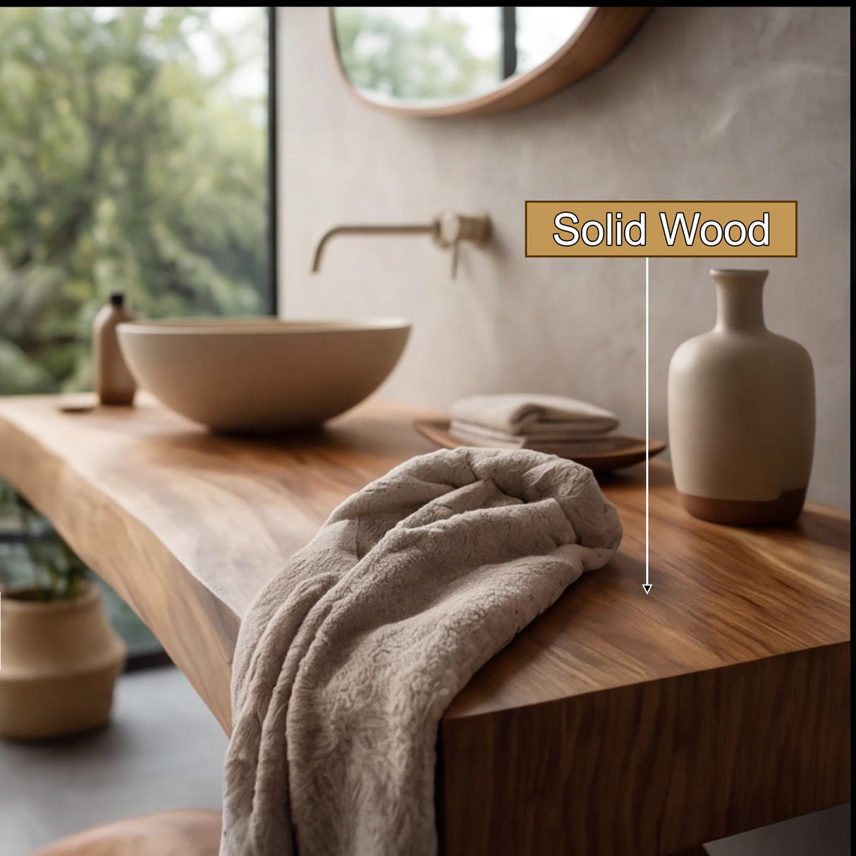 Caelun Sculpted Solid Wood Freestanding Bathroom Vanity - Timberustic Freestanding Bathroom Vanity