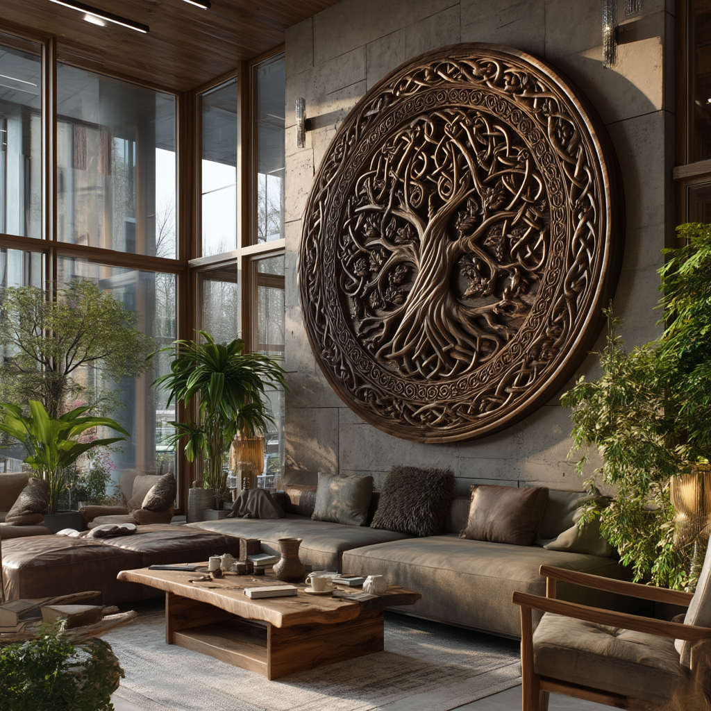 Caelwyn Solid Wood Sculpted Wall Art - Timberustic Wall Art