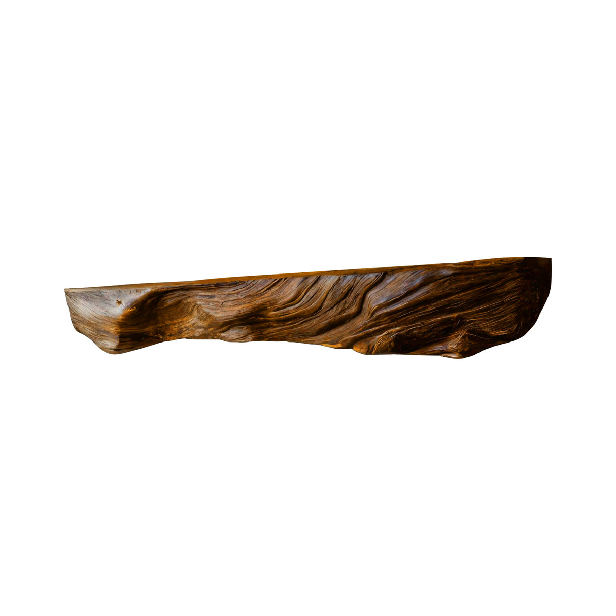 Calen Live-Edge Solid Wood Fireplace Mantel Shelf