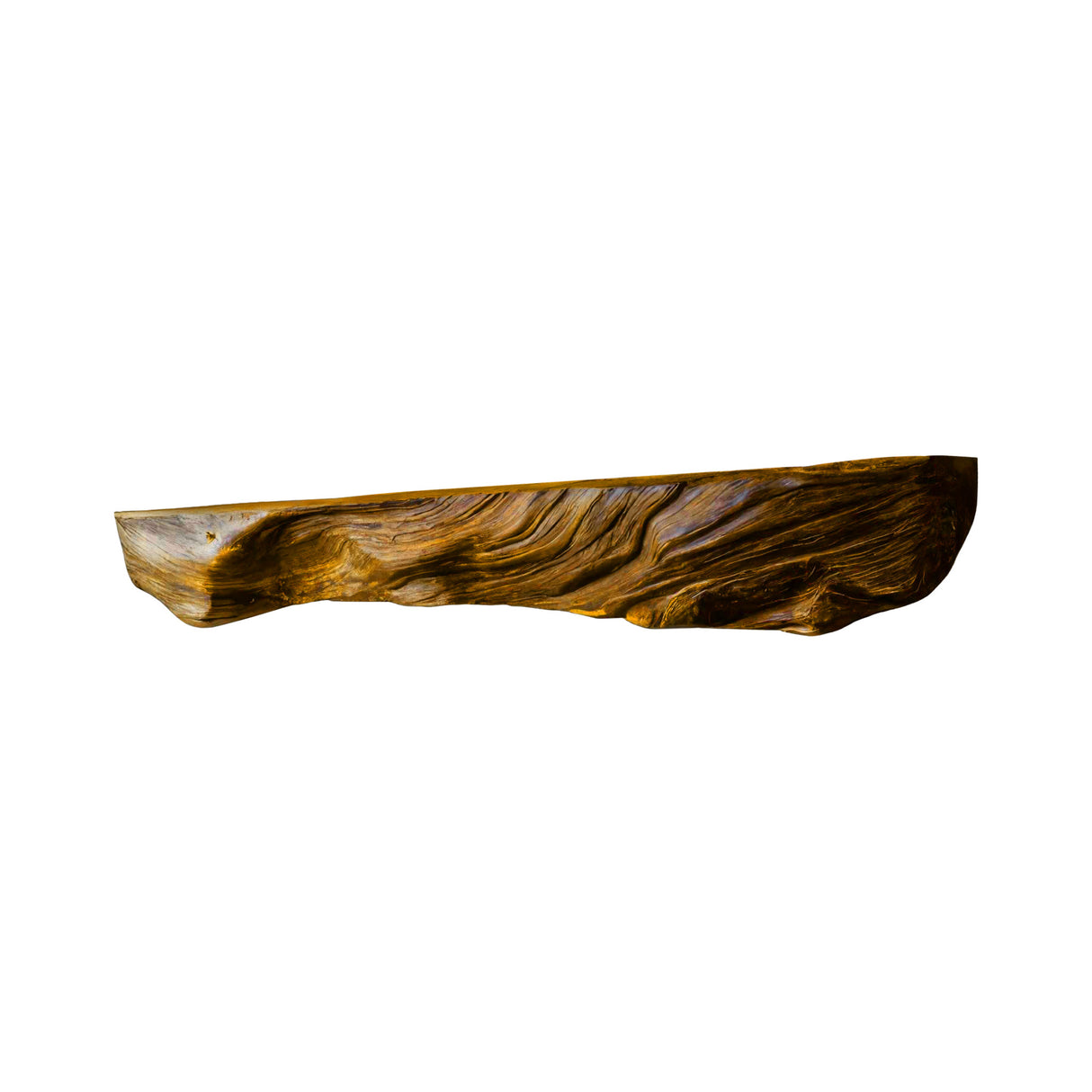 Calen Live-Edge Solid Wood Fireplace Mantel Shelf