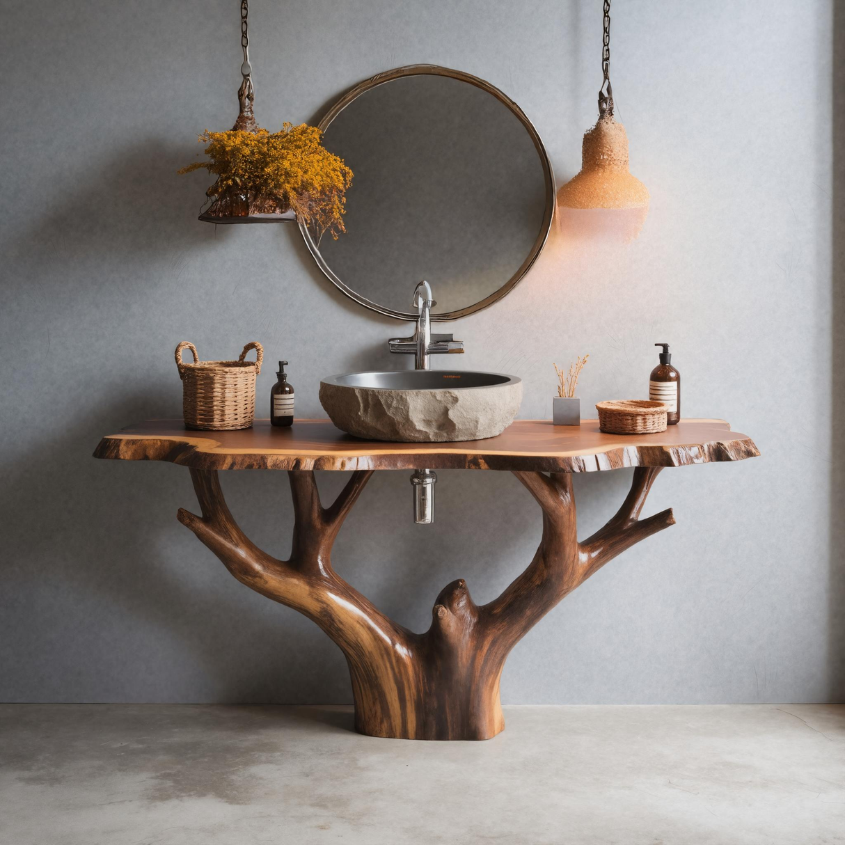 Canopy Live Edge Solid Wood Bathroom Vanity