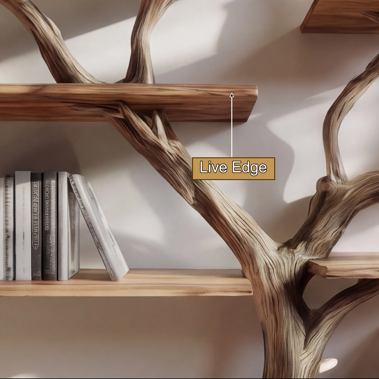 Canopyform Solid Wood Tree Bookshelf - Timberustic Tree Bookshelf