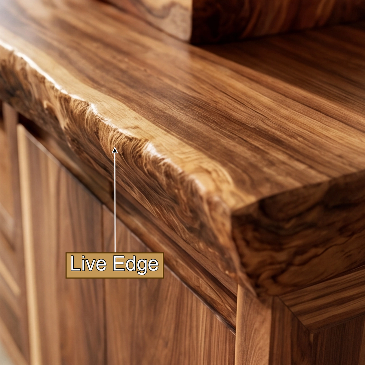 Canyonridge Live Edge Solid Wood Freestanding Bathroom Vanity With Cabinet