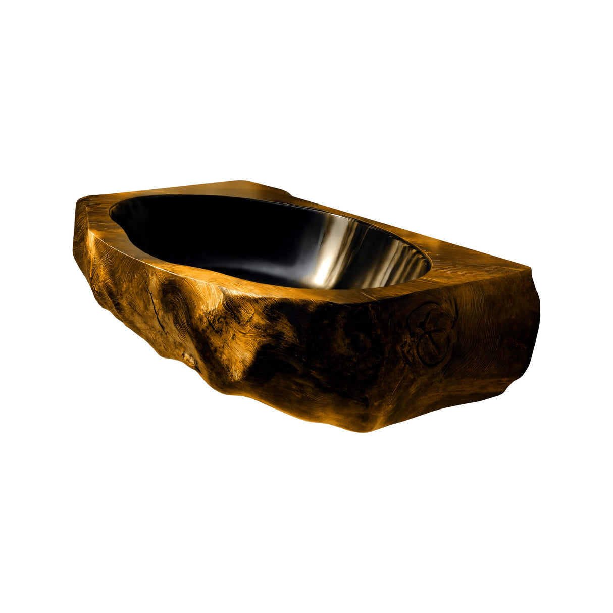 Canyonroot Carved Solid Wood Vessel Sink