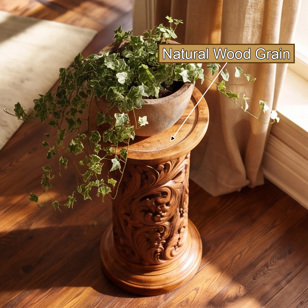 Cavelle Solid Wood Pedestal Stand - Timberustic Pedestal Stand