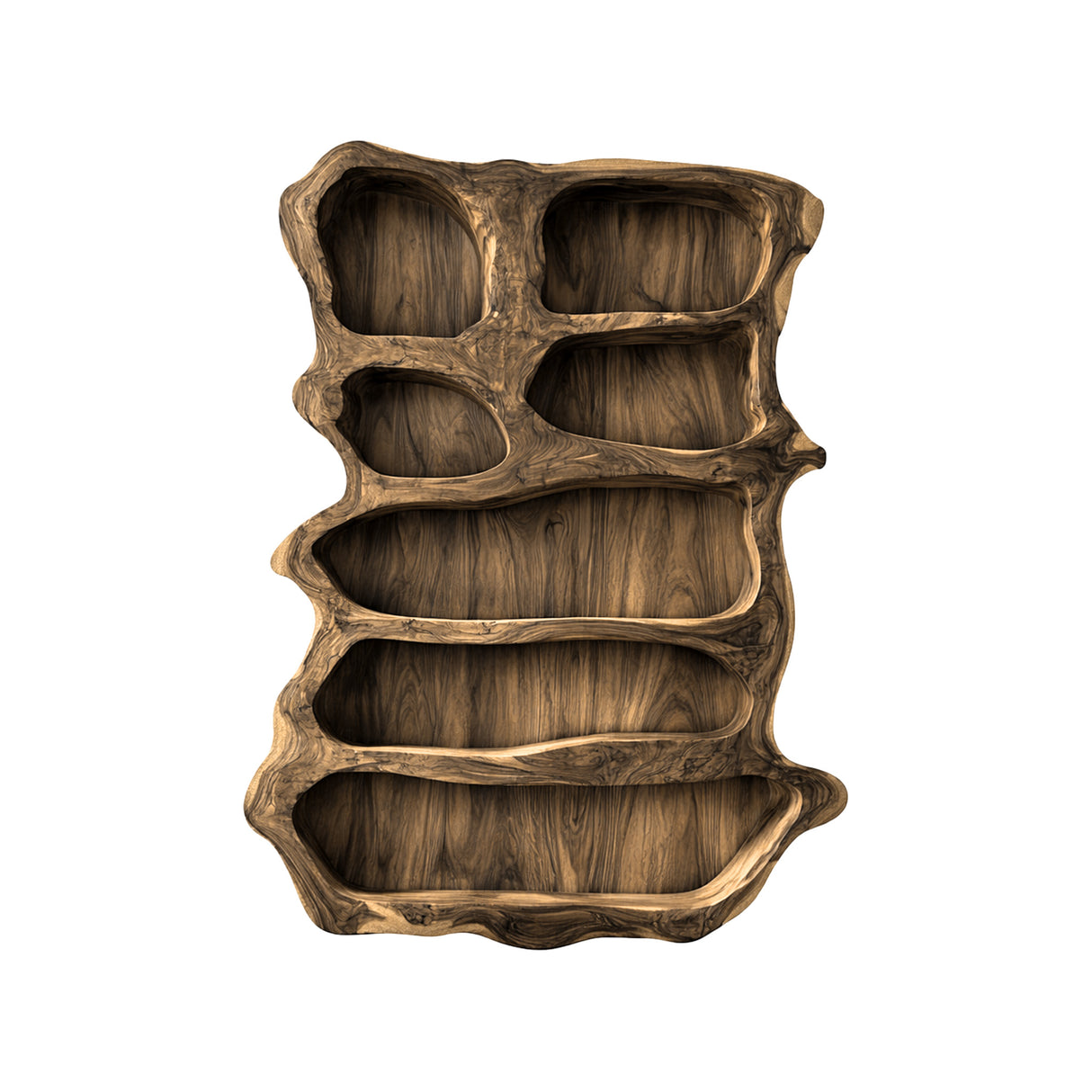 Cavora Sculpted Solid Wood Wine Display Shelf Natural Oak - Timberustic Wine Display Shelf