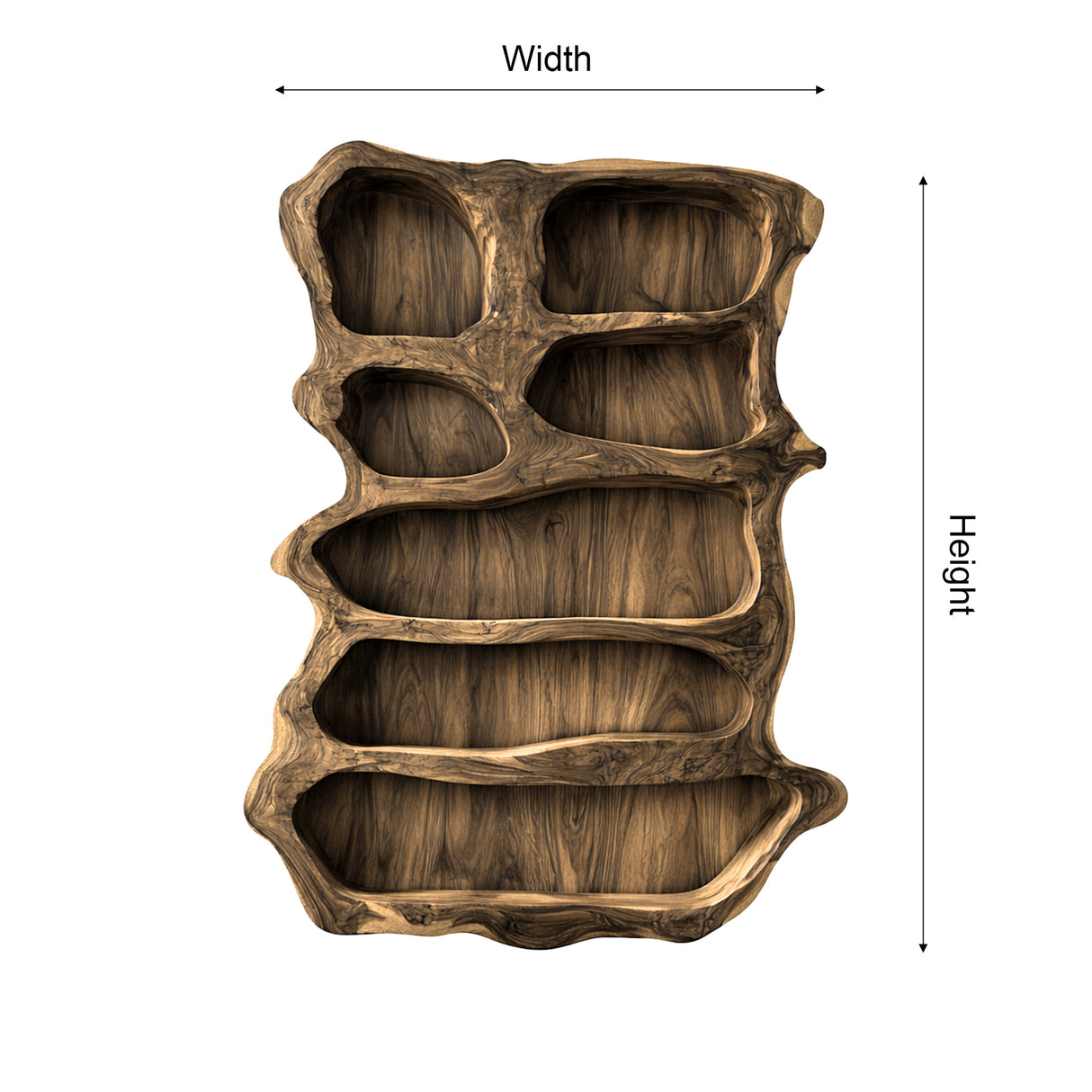 Cavora Sculpted Solid Wood Wine Display Shelf - Timberustic Wine Display Shelf