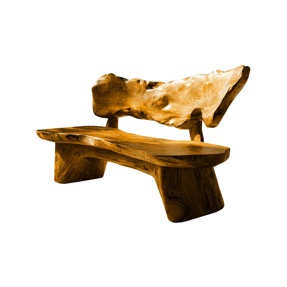 Coastline Drift Handcrafted Solid Wood Outdoor Bench Teak - Timberustic Bench