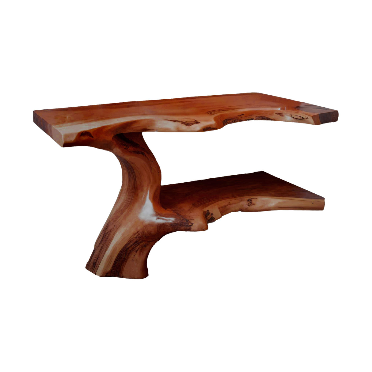 Contemporary Live Edge Solid Wood Bathroom Vanity