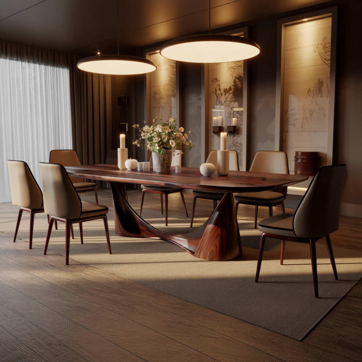 Contemporary Organic Solid Wood Dining Table - Timberustic Dining Table
