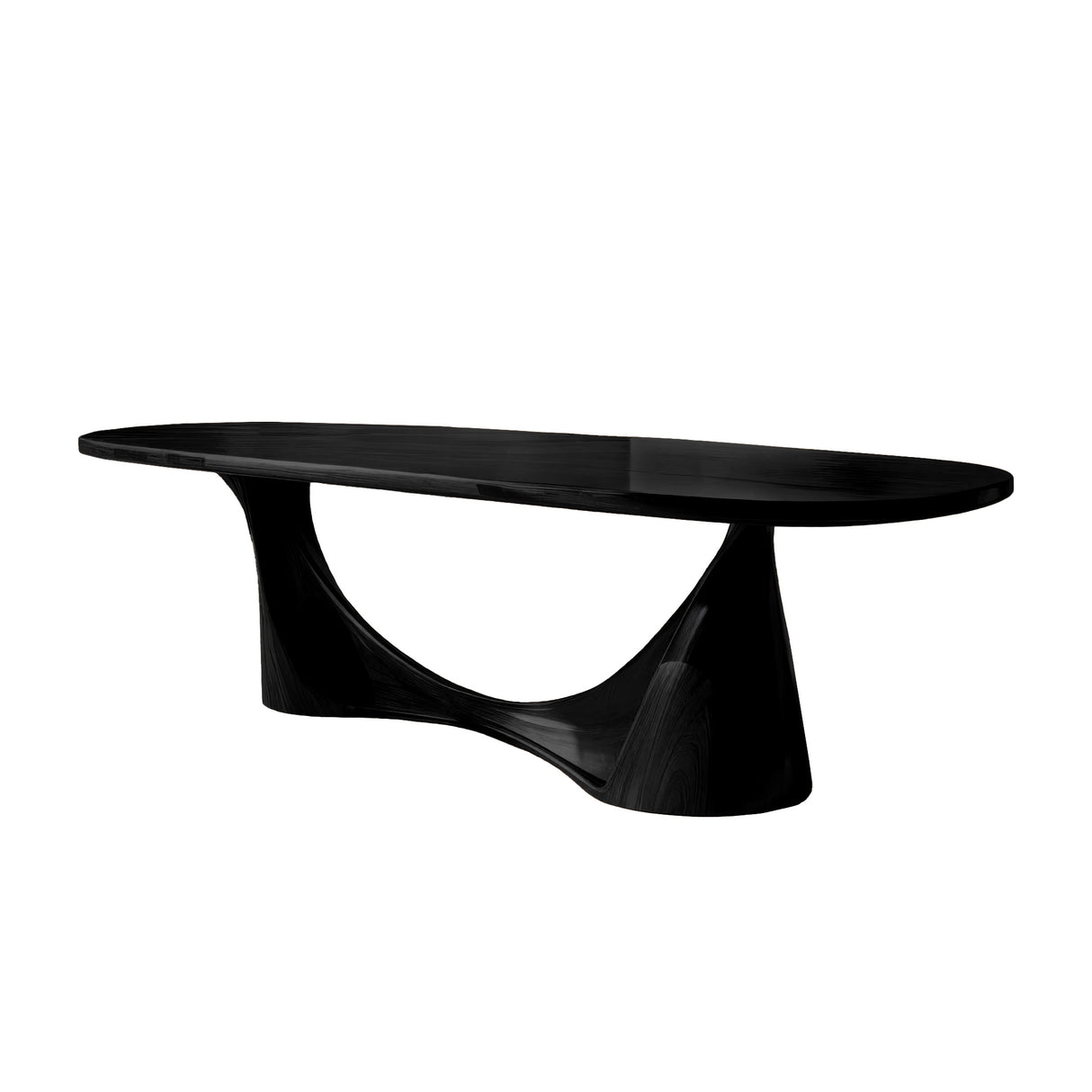 Contemporary Organic Solid Wood Dining Table Black - Timberustic Dining Table