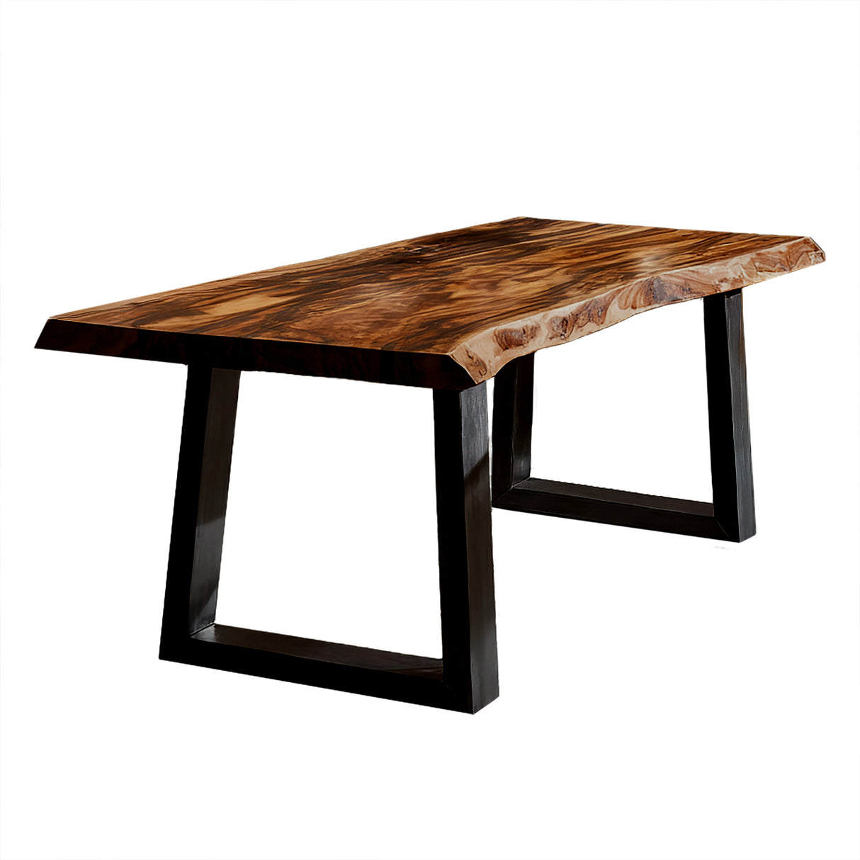 Contemporary Rustic Live Edge Solid Wood Dining Table Brown - Timberustic Dining Table