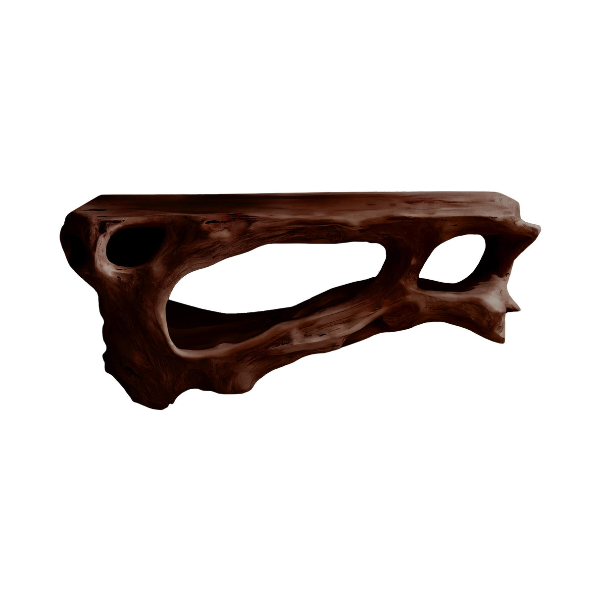 Coralform Natural Wood Floating Bathroom Vanity with Open Storage Dark Walnut - Timberustic Floating Bathroom Vanity with Open Storage