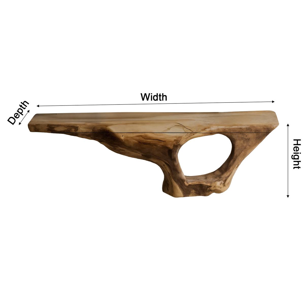 Coralwave Organic Wood Form Floating Bathroom Vanity